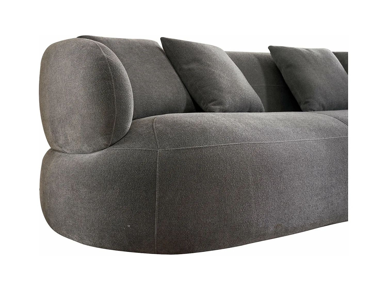 Driezitsbank New York van stof - grijs