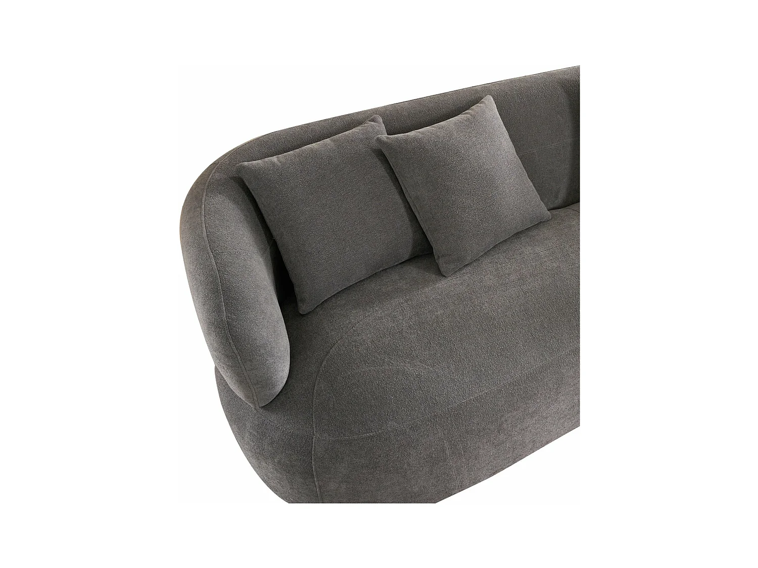 Driezitsbank New York van stof - grijs