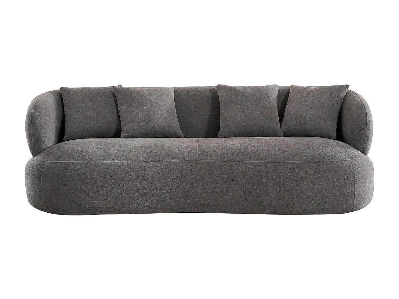 Driezitsbank New York van stof - grijs