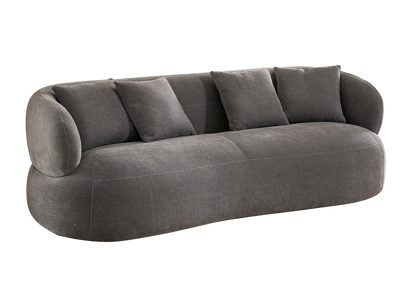 Driezitsbank New York van stof - grijs