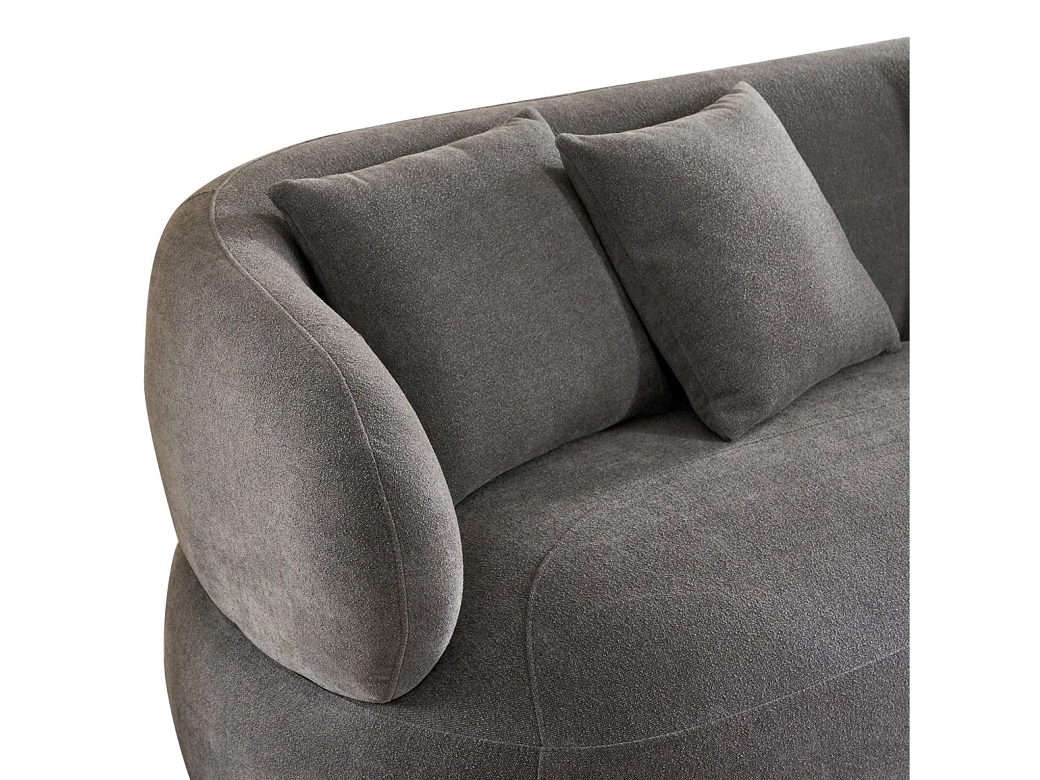 Driezitsbank New York van stof - grijs