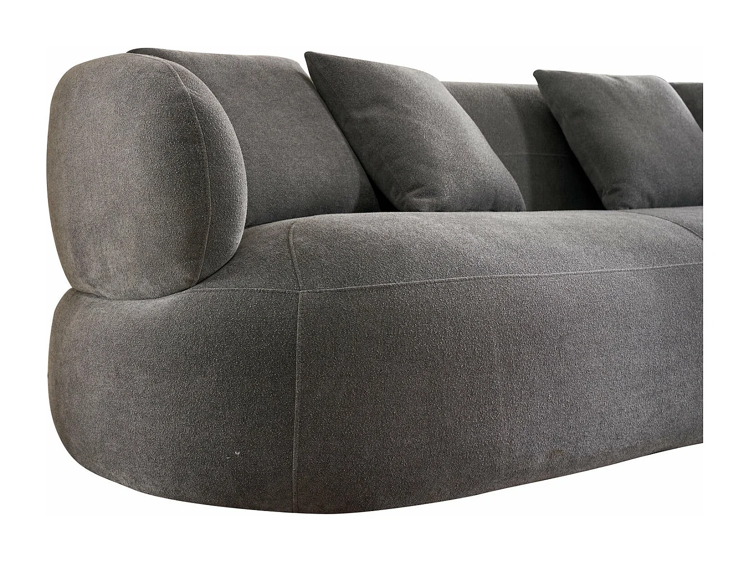 Driezitsbank New York van stof - grijs