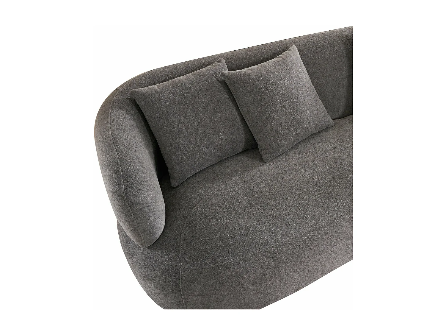 Driezitsbank New York van stof - grijs