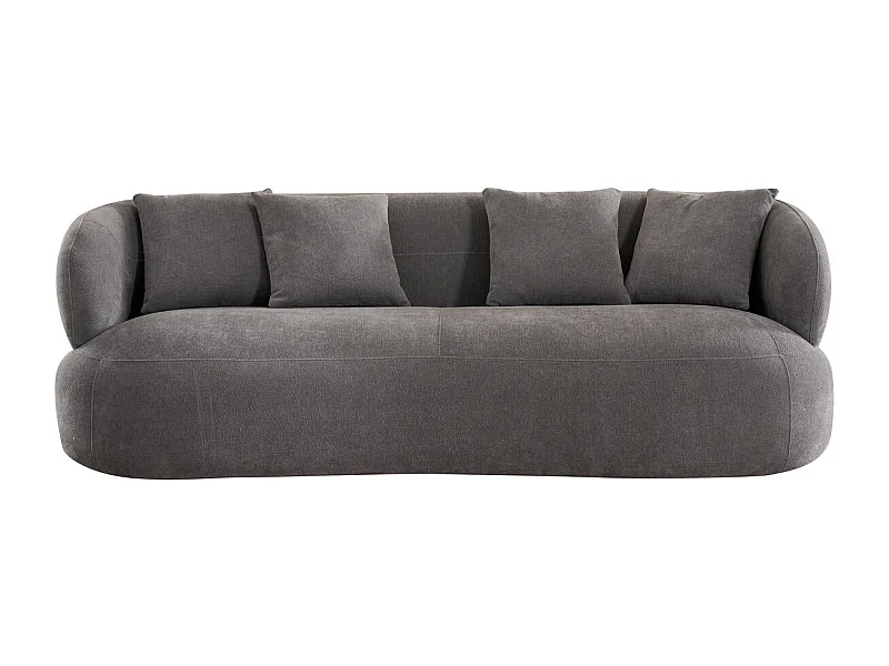 Driezitsbank New York van stof - grijs