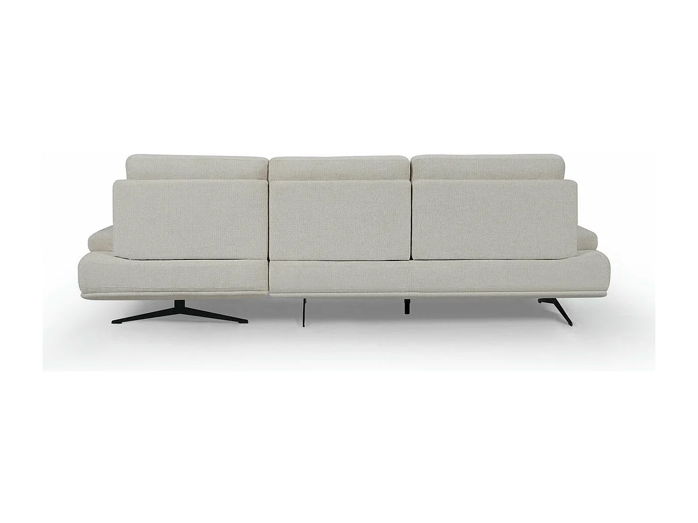 Ecksofa Links Seattle - 4-Sitzer - Stoff - Beige