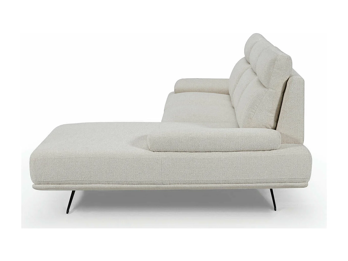 Ecksofa Links Seattle - 4-Sitzer - Stoff - Beige