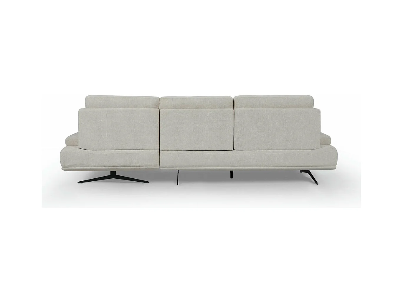 Canapé d'angle gauche Seattle - 4 places - Tissu - Beige