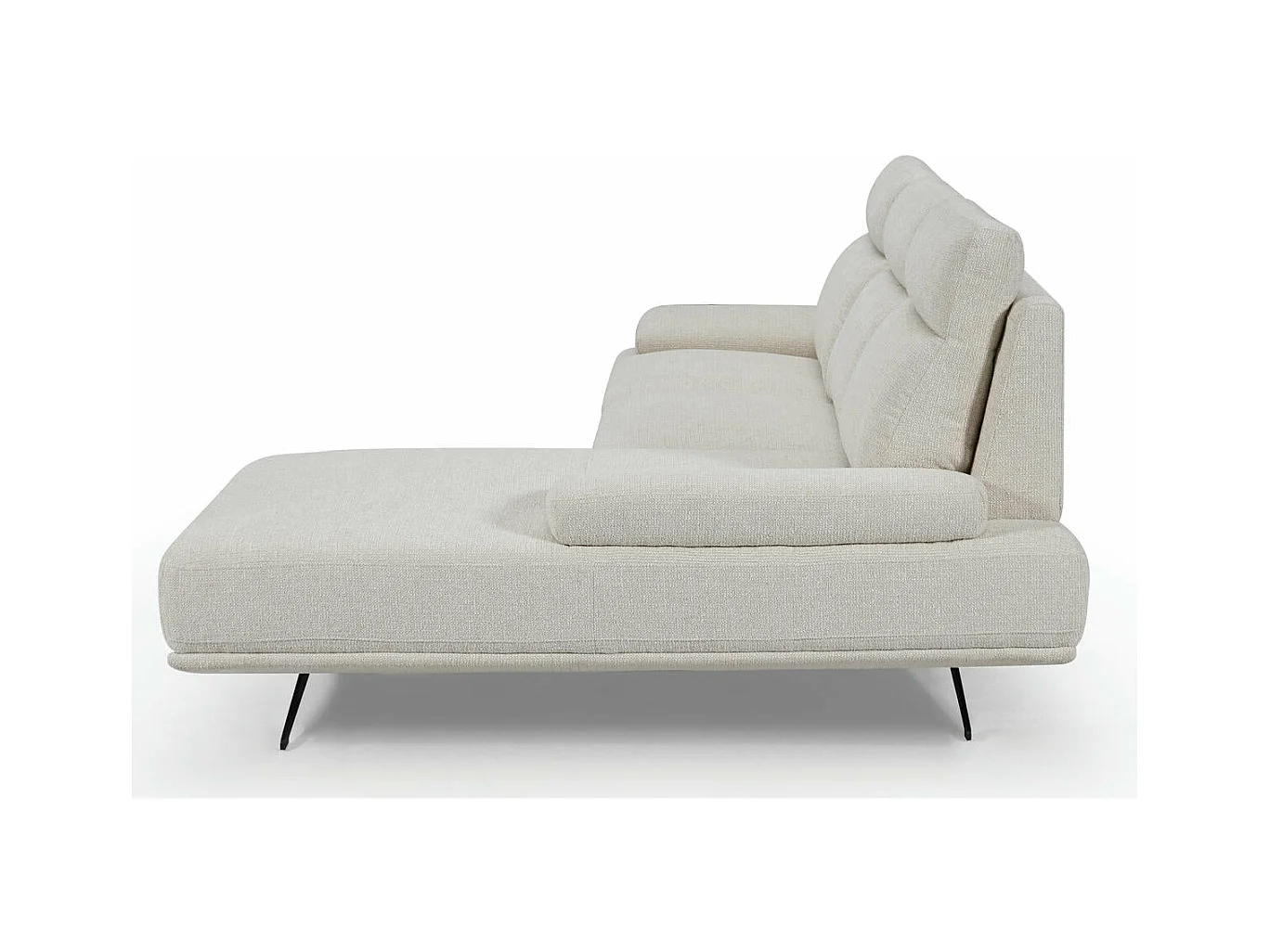 Canapé d'angle gauche Seattle - 4 places - Tissu - Beige