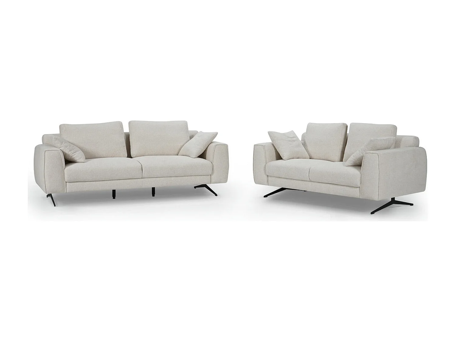 Tweezitsbank Detroit van stof - beige