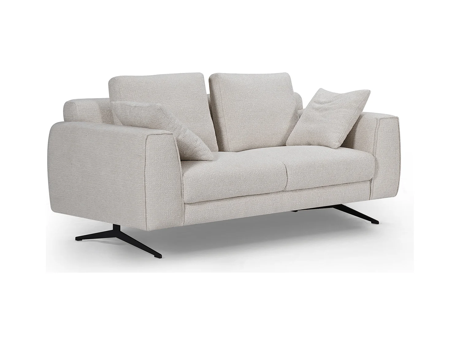Canapé Detroit - 2 places - Tissu - Beige