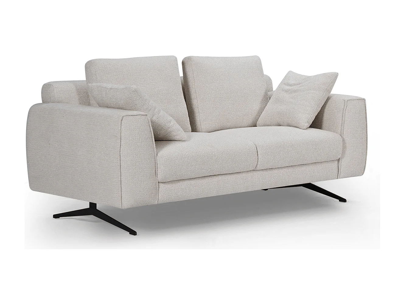 Canapé Detroit - 2 places - Tissu - Beige