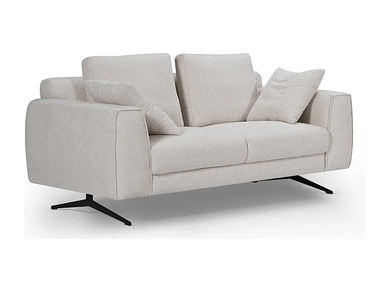 Canapé Detroit - 2 places - Tissu - Beige