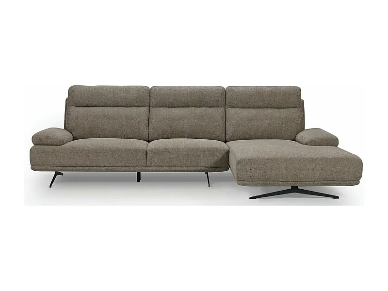 Ecksofa Links Seattle - 4-Sitzer - Stoff - Braun