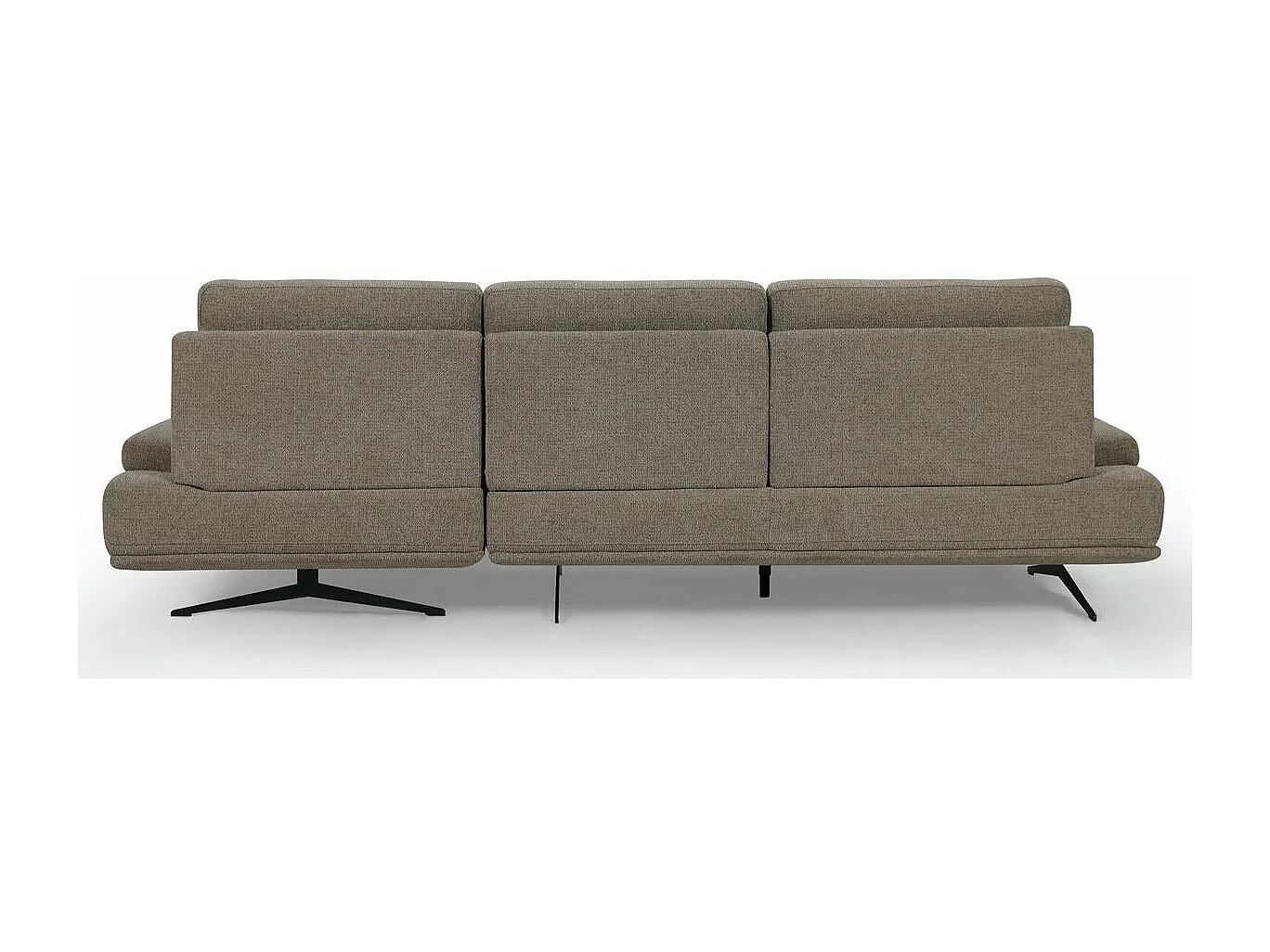 Ecksofa Links Seattle - 4-Sitzer - Stoff - Braun