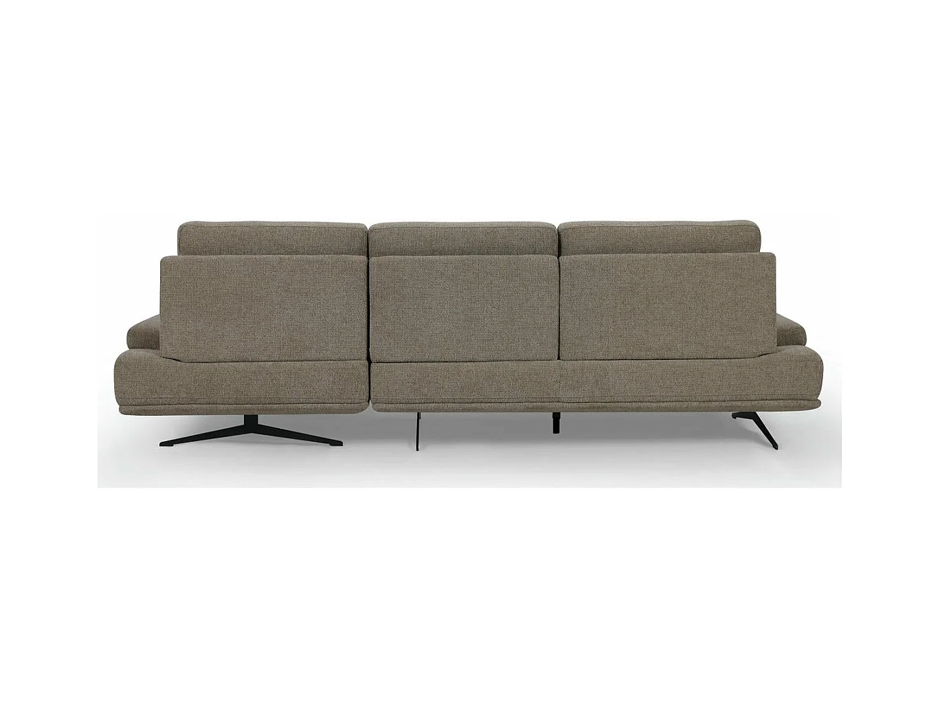 Canapé d'angle gauche Seattle - 4 places - Tissu - Marron