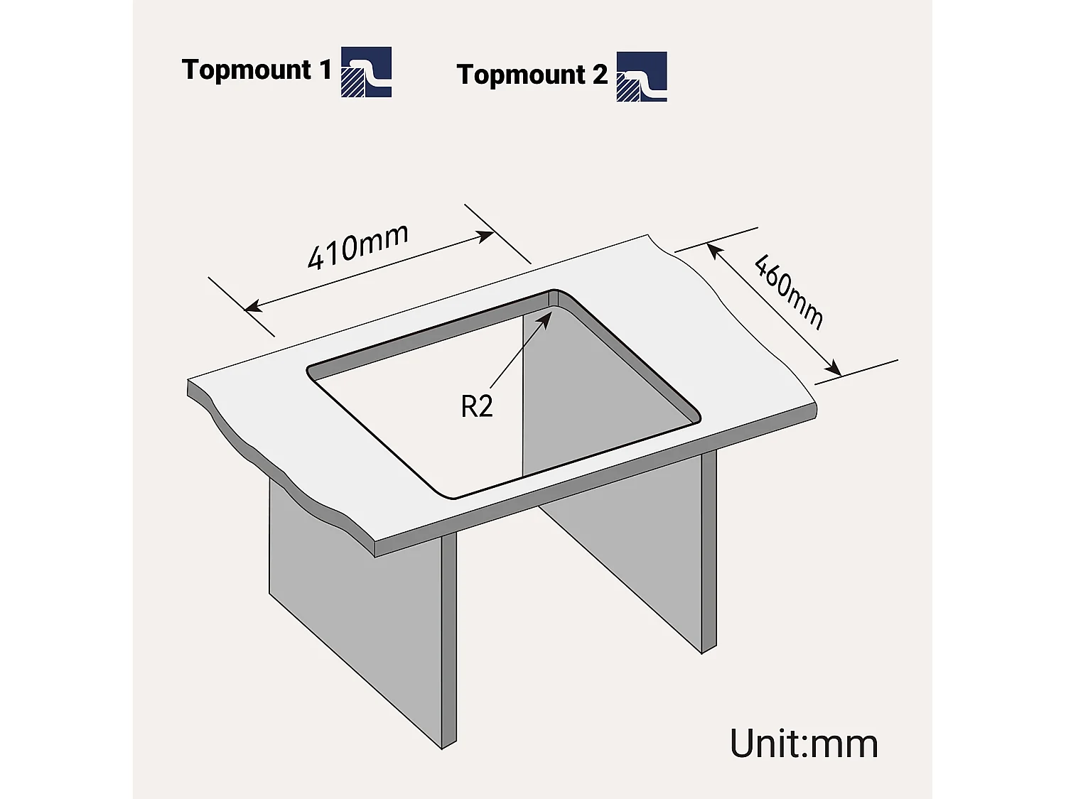 Edelstahl Küchenspüle 44 x 49 cm Einbauspüle Küchenspüle für ab 45 cm Unterschrank, Küchenspülbecken, Edelstahlspüle, inkl. Seifenspender, Ablaufgarnitur, Anthrazit