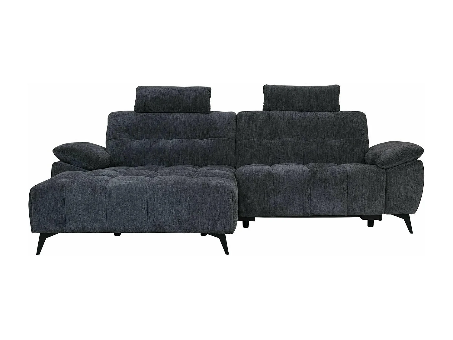 Ecksofa Links Colorado - 3-Sitzer - Stoff - Grau
