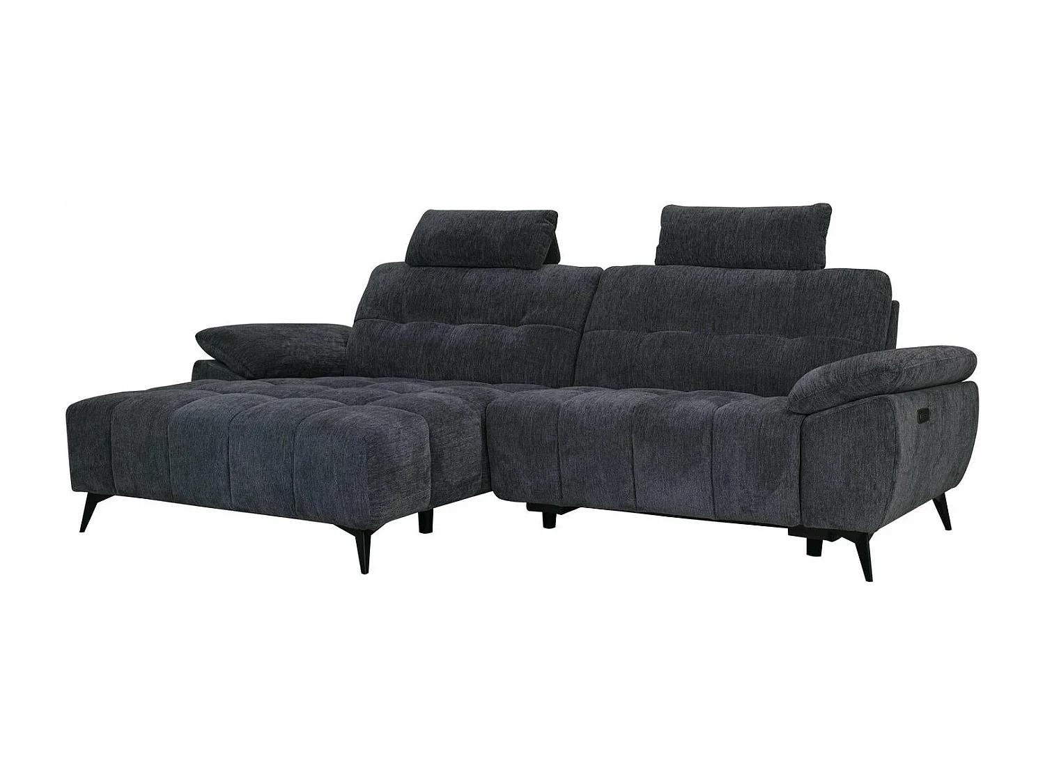 Ecksofa Links Colorado - 3-Sitzer - Stoff - Grau