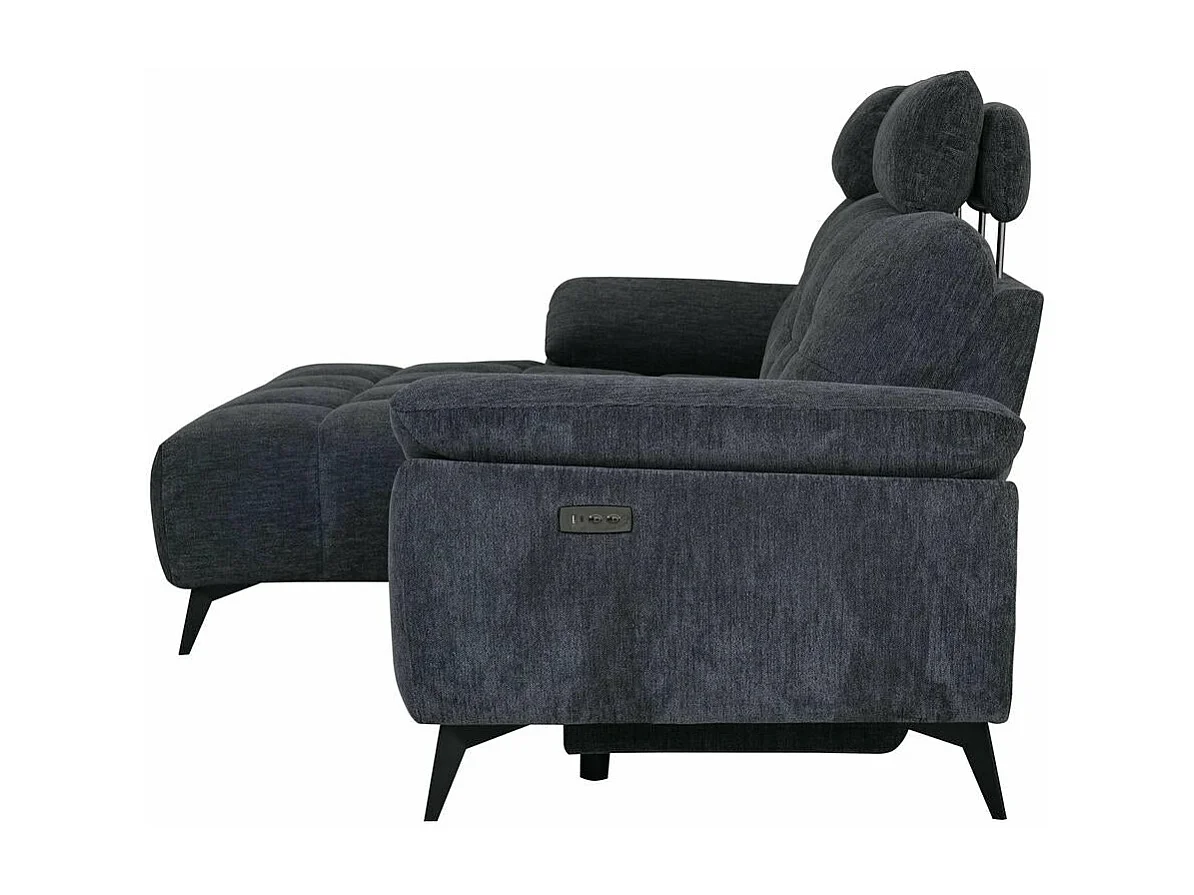 Ecksofa Links Colorado - 3-Sitzer - Stoff - Grau