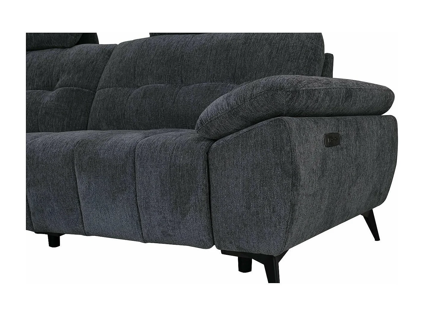 Ecksofa Links Colorado - 3-Sitzer - Stoff - Grau