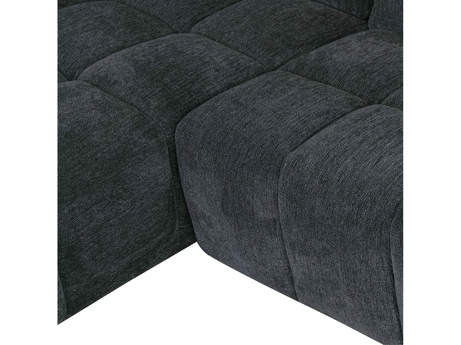 Canapé d'angle gauche Colorado - 3 places - Tissu - Gris