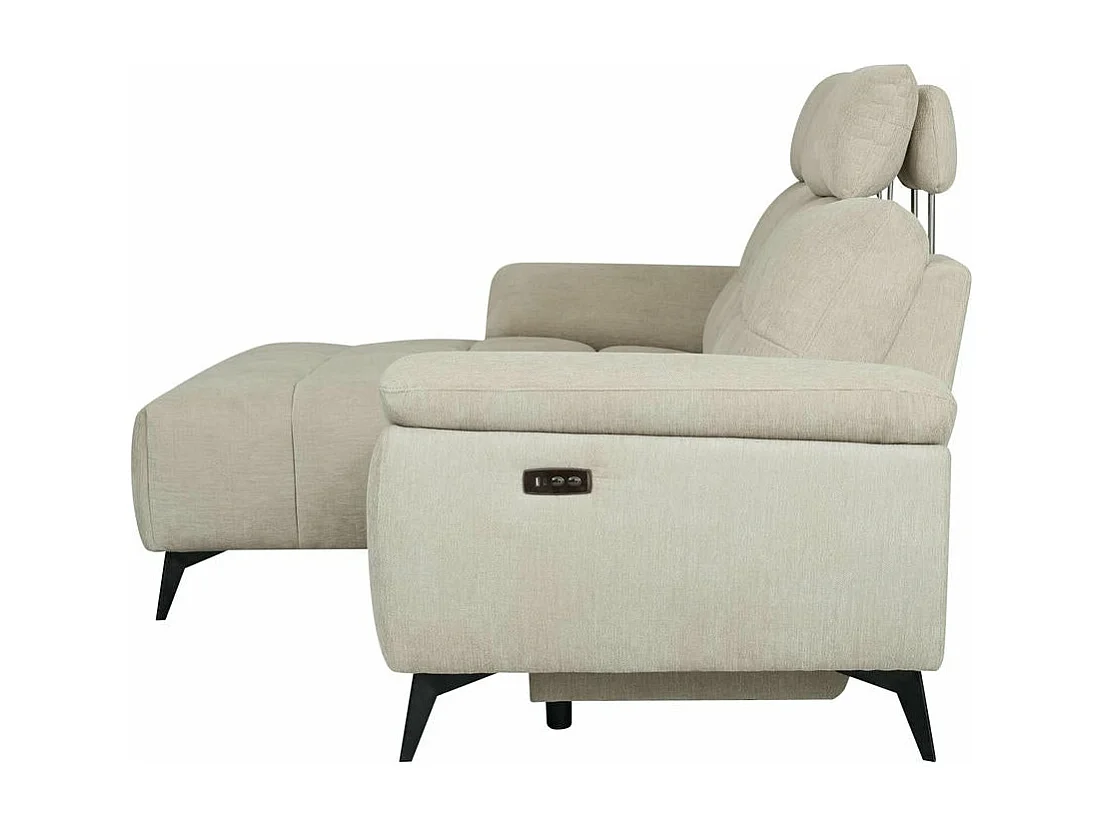 Ecksofa Links Colorado - 3-Sitzer - Stoff - Beige
