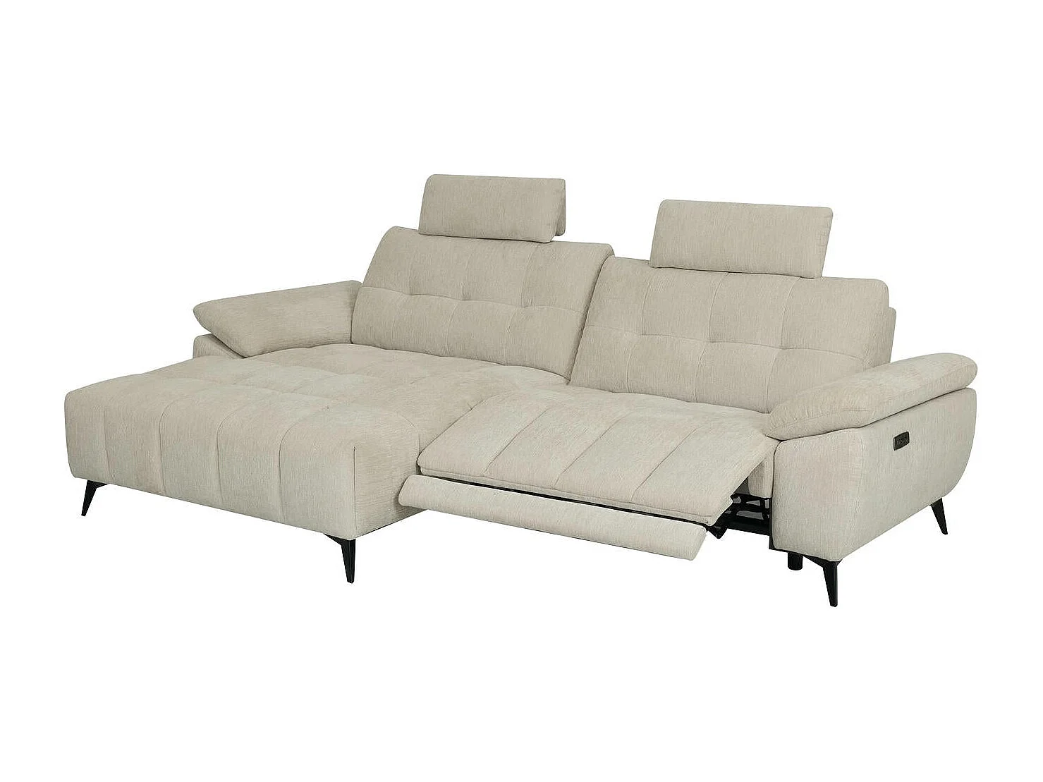 Ecksofa Links Colorado - 3-Sitzer - Stoff - Beige
