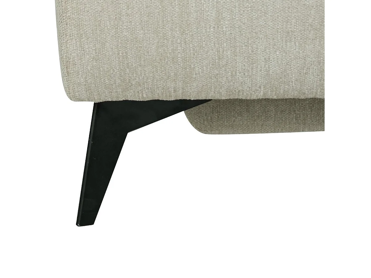 Canapé d'angle droite Colorado - 3 places - Tissu - Beige