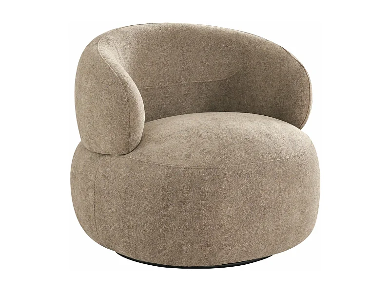 Draaibare fauteuil New York van stof - bruin