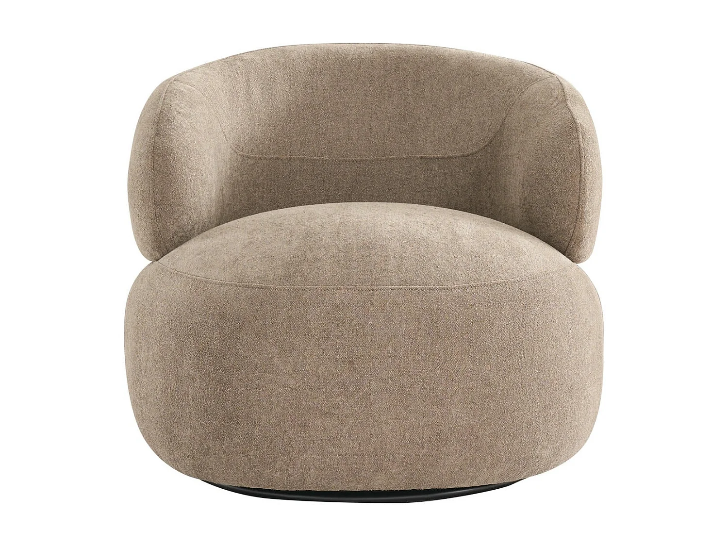 Fauteuil pivotant New York - - Tissu - Marron