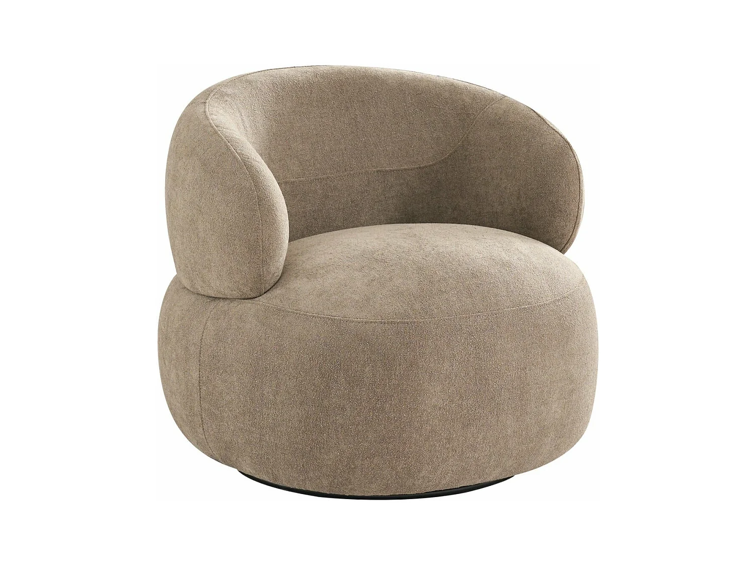 Fauteuil pivotant New York - - Tissu - Marron