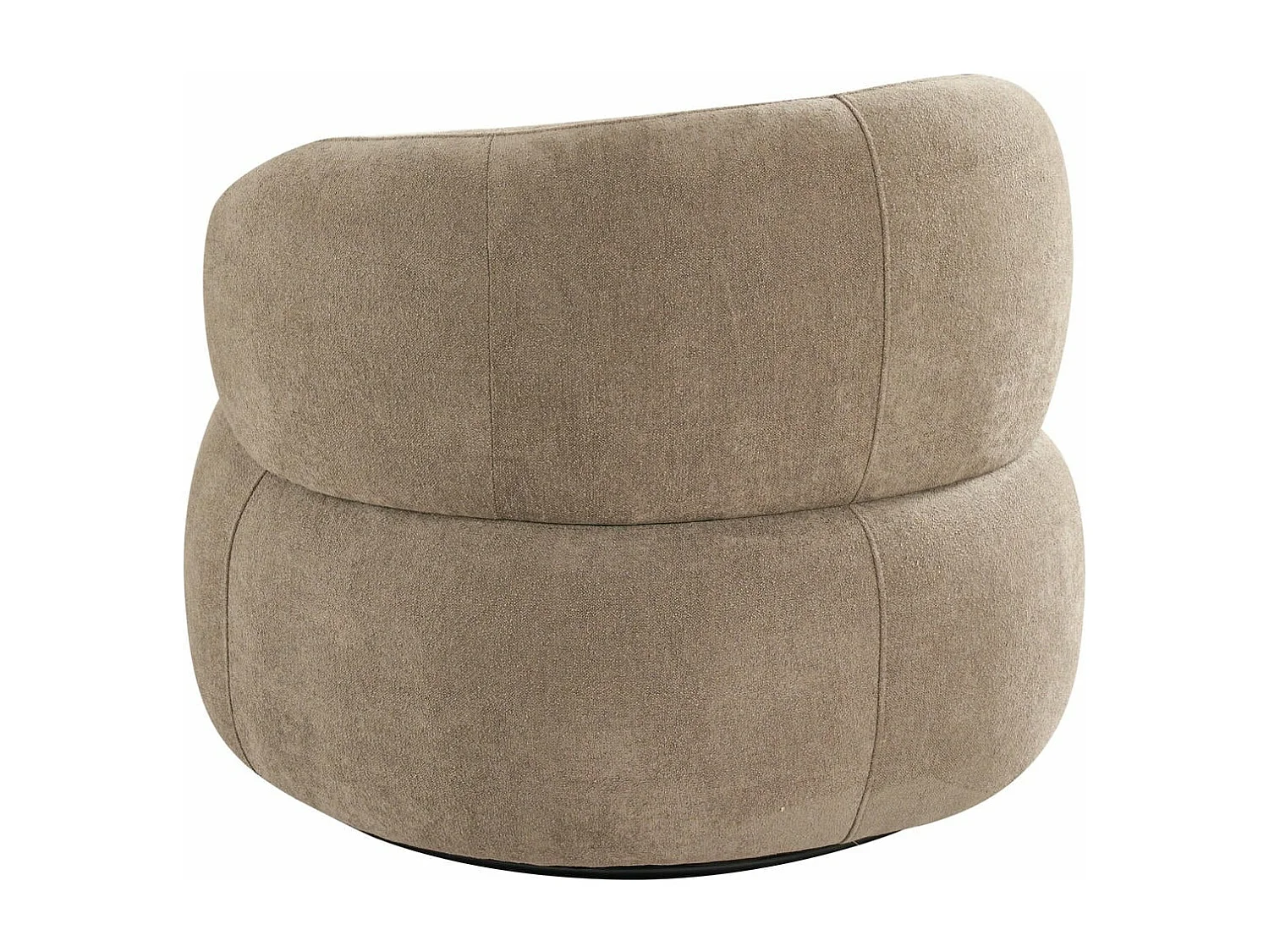 Draaibare fauteuil New York van stof - bruin