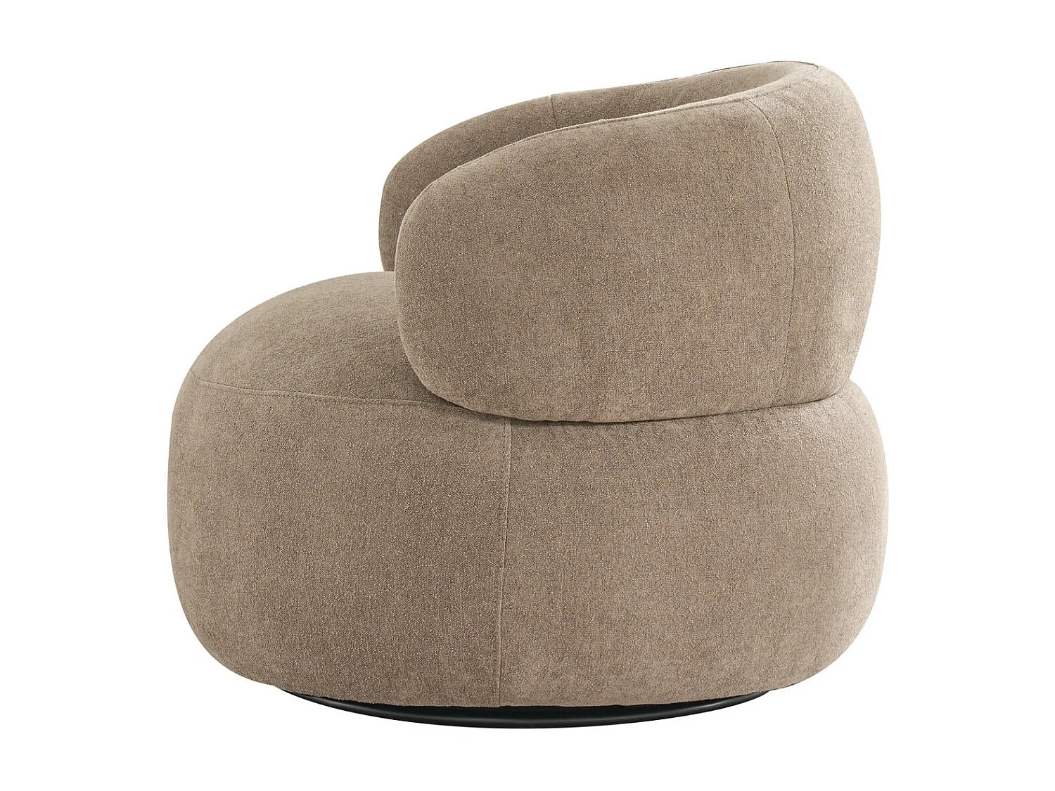 Draaibare fauteuil New York van stof - bruin