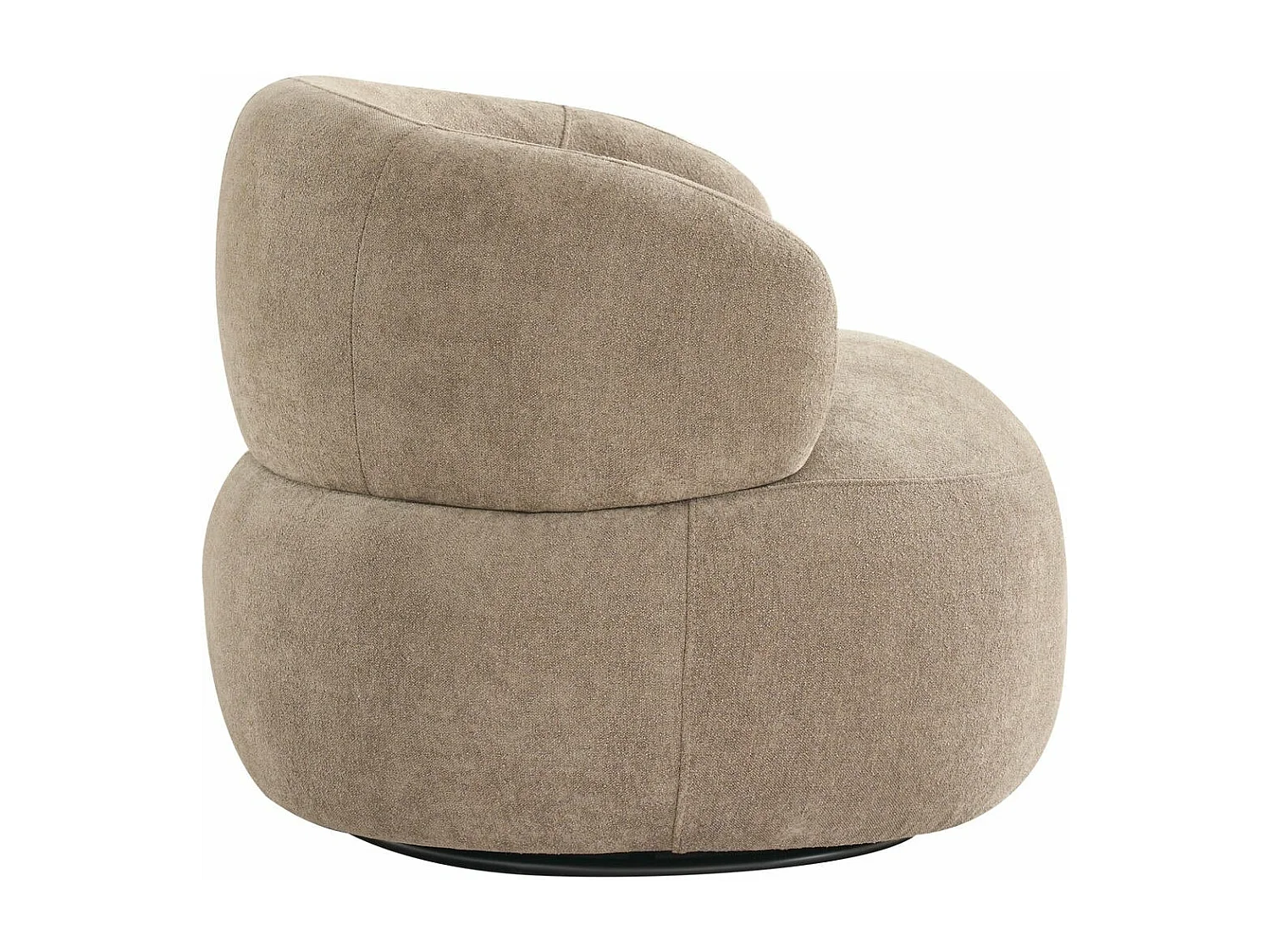 Draaibare fauteuil New York van stof - bruin