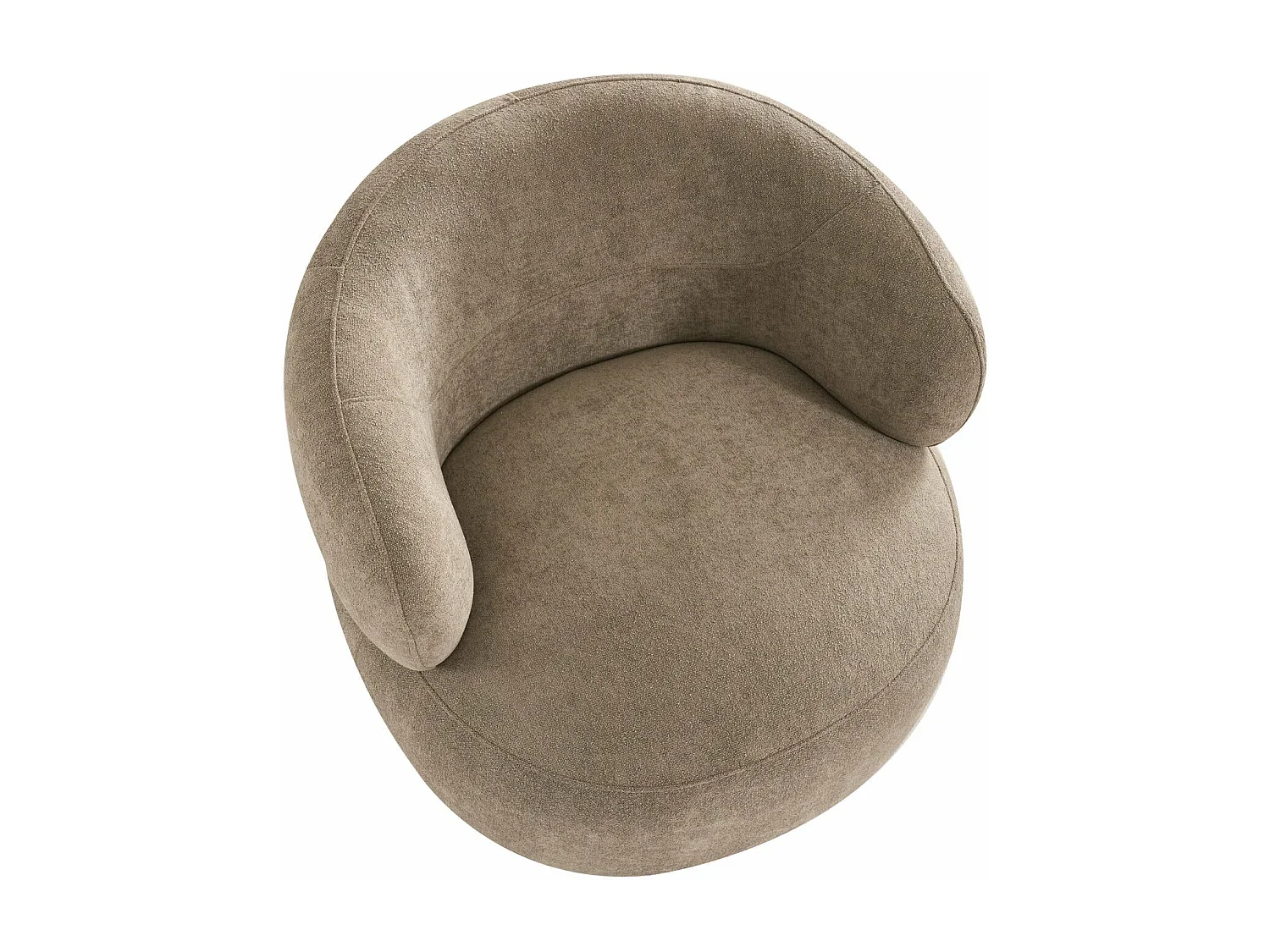 Draaibare fauteuil New York van stof - bruin