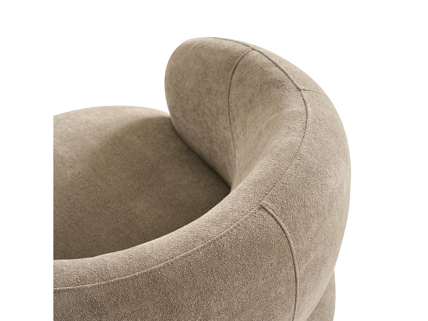 Draaibare fauteuil New York van stof - bruin