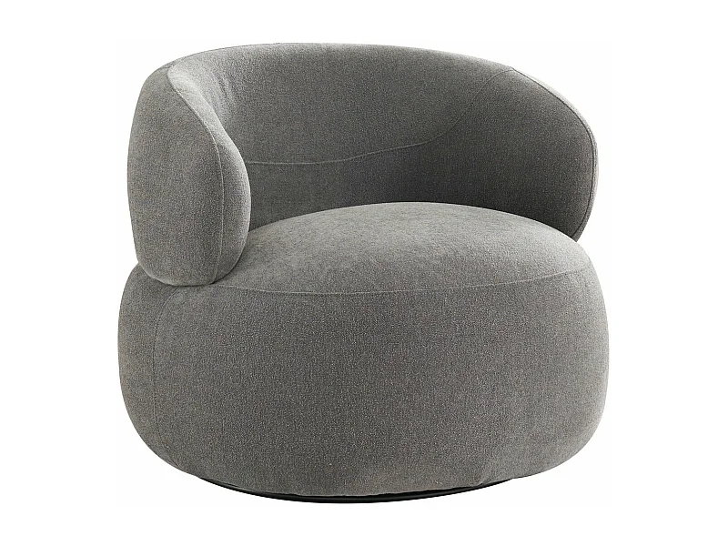 Draaibare fauteuil New York van stof - grijs