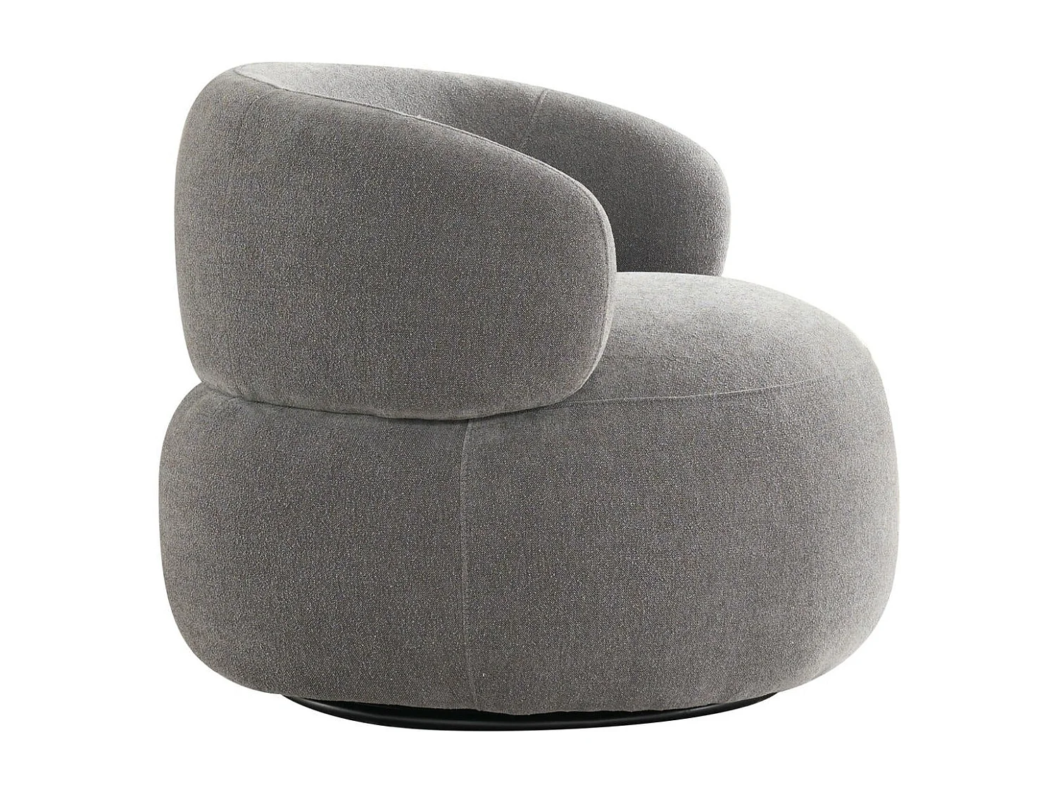 Fauteuil pivotant New York - - Tissu - Gris