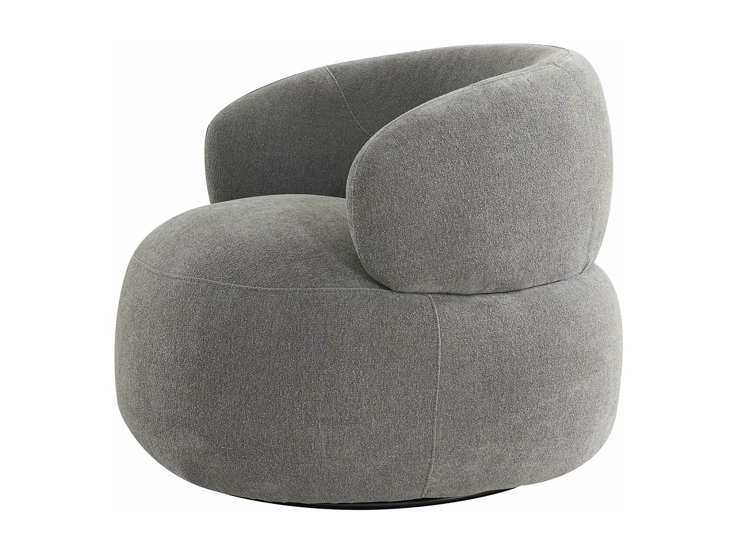 Fauteuil pivotant New York - - Tissu - Gris