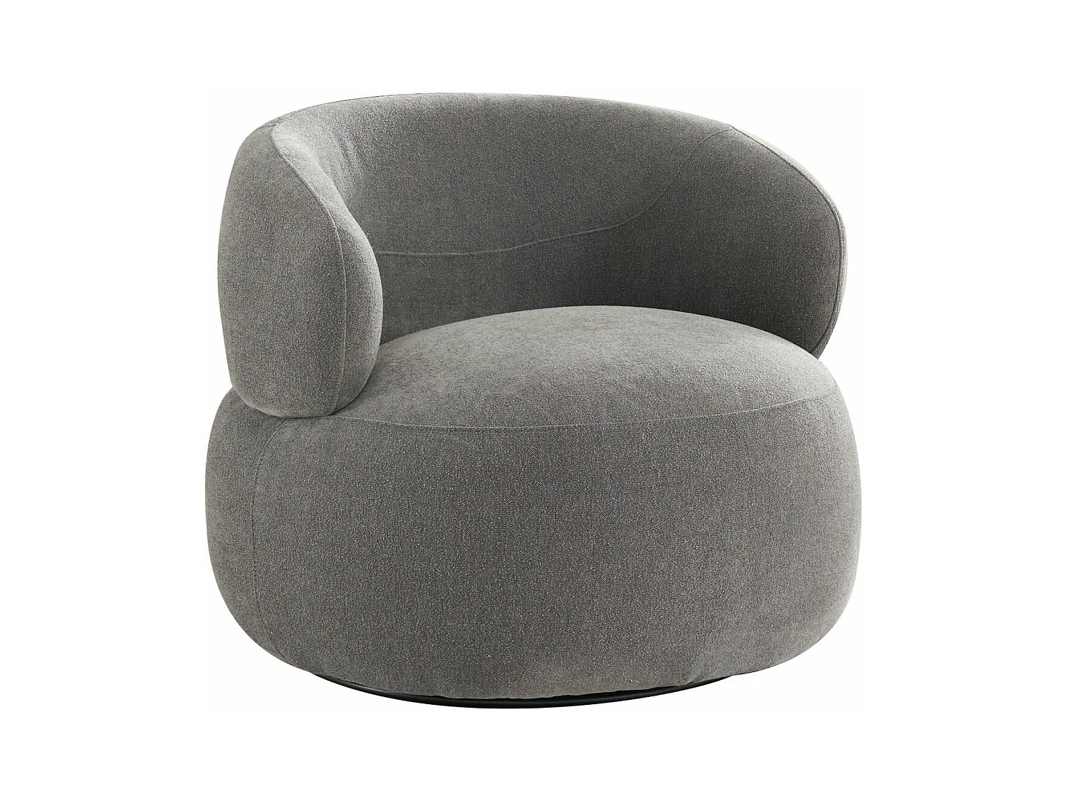 Fauteuil pivotant New York - - Tissu - Gris