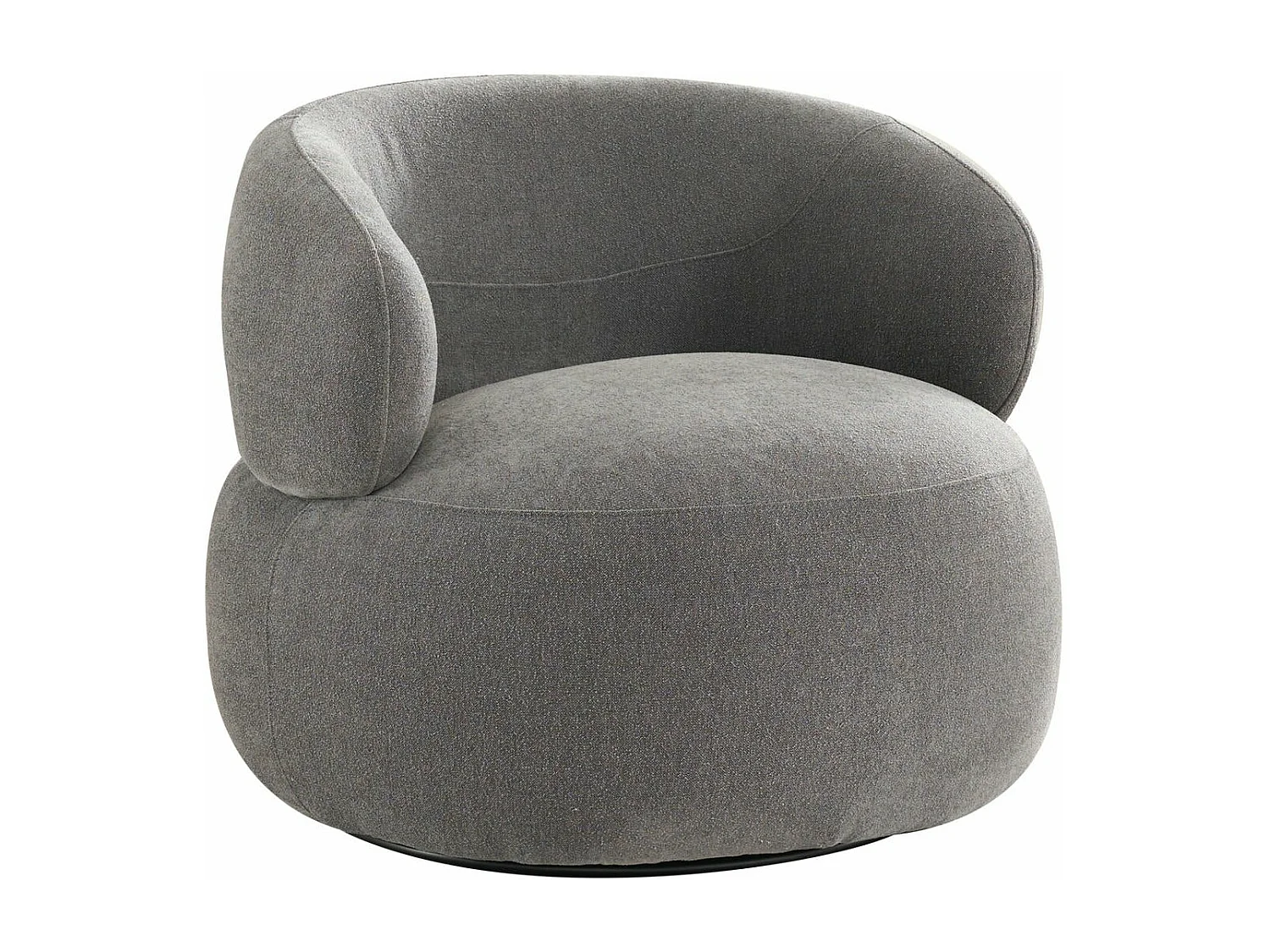 Draaibare fauteuil New York van stof - grijs
