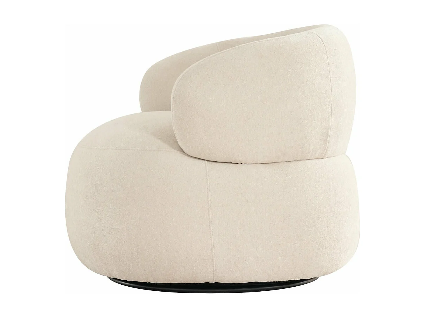 Fauteuil pivotant New York - - Tissu - Beige