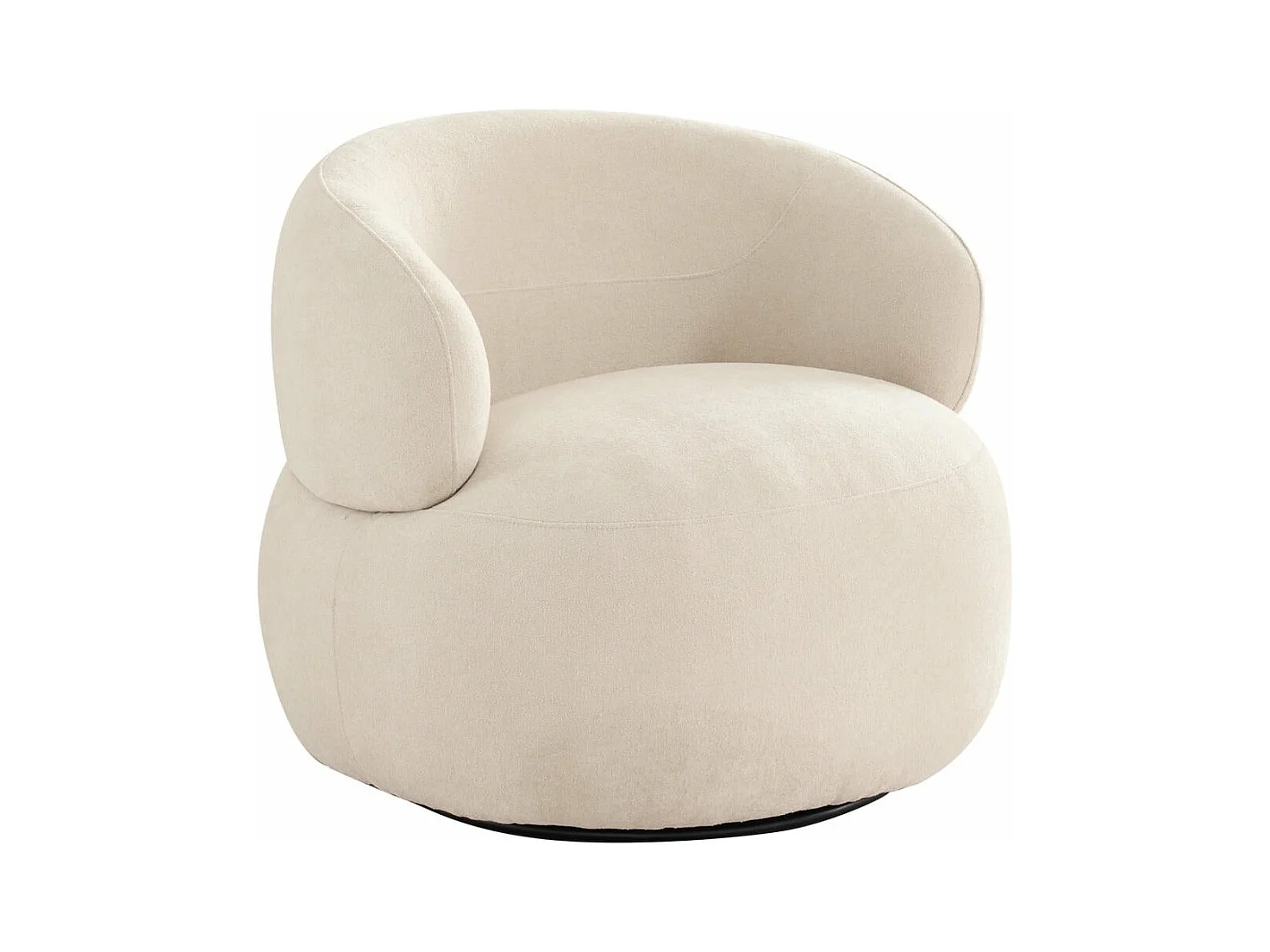 Fauteuil pivotant New York - - Tissu - Beige