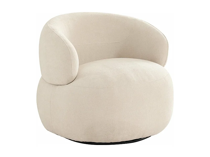 Fauteuil pivotant New York - - Tissu - Beige