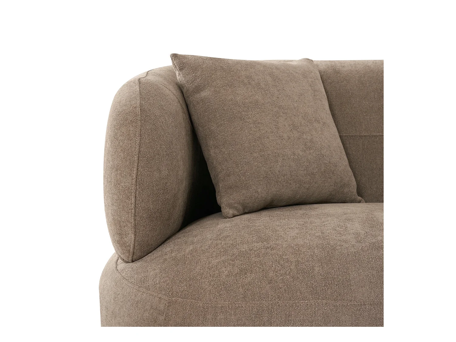 Canapé d'angle droite New York - 3 places - Tissu - Marron