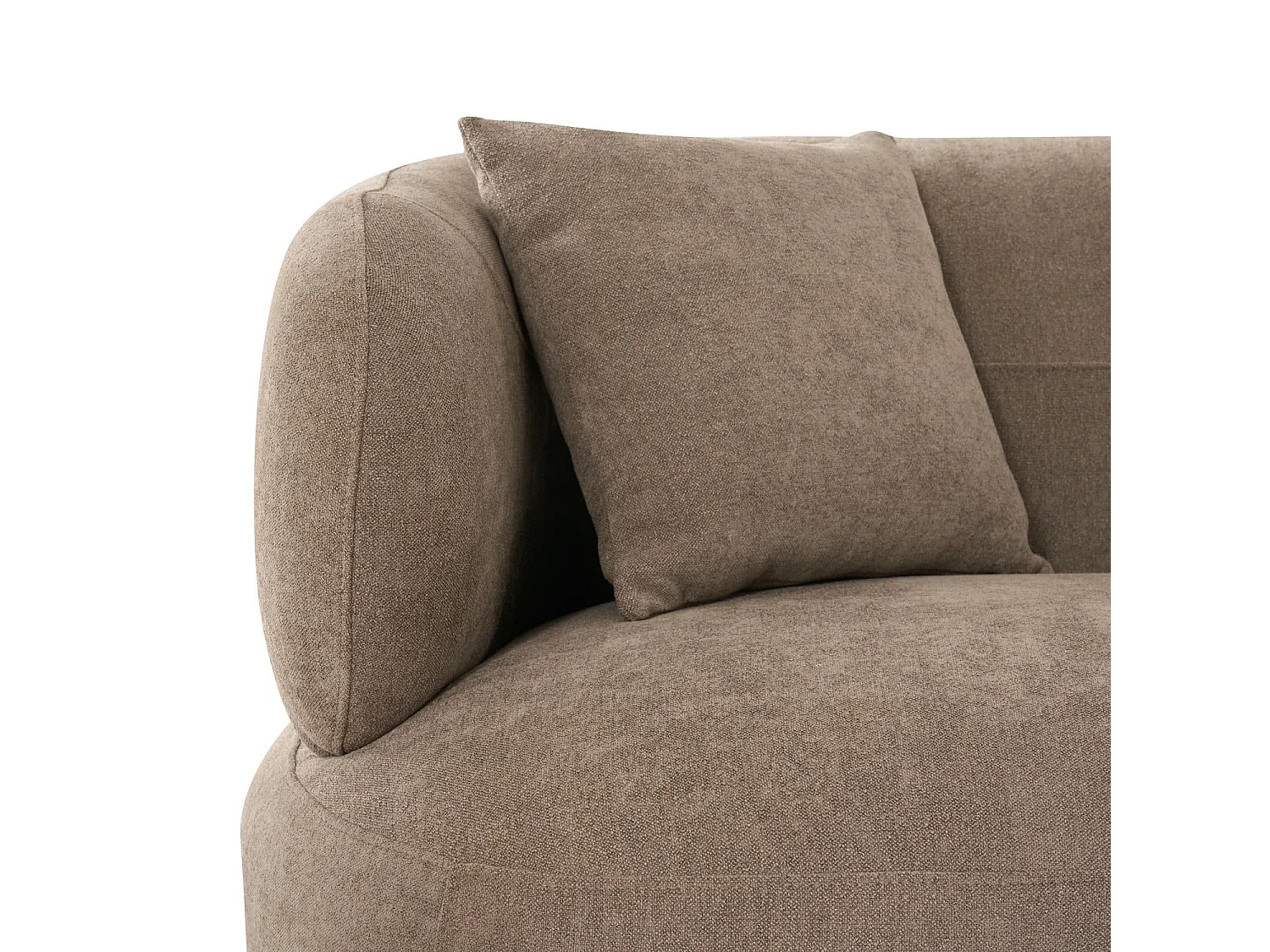 Canapé d'angle droite New York - 3 places - Tissu - Marron