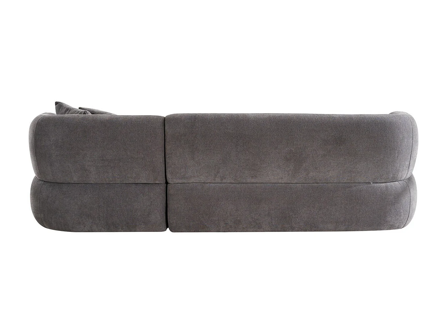 Hoekbank met hoek links 3 zitplaatsen New York van stof - grijs