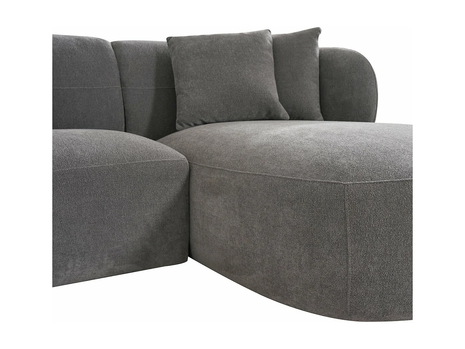 Hoekbank met hoek links 3 zitplaatsen New York van stof - grijs