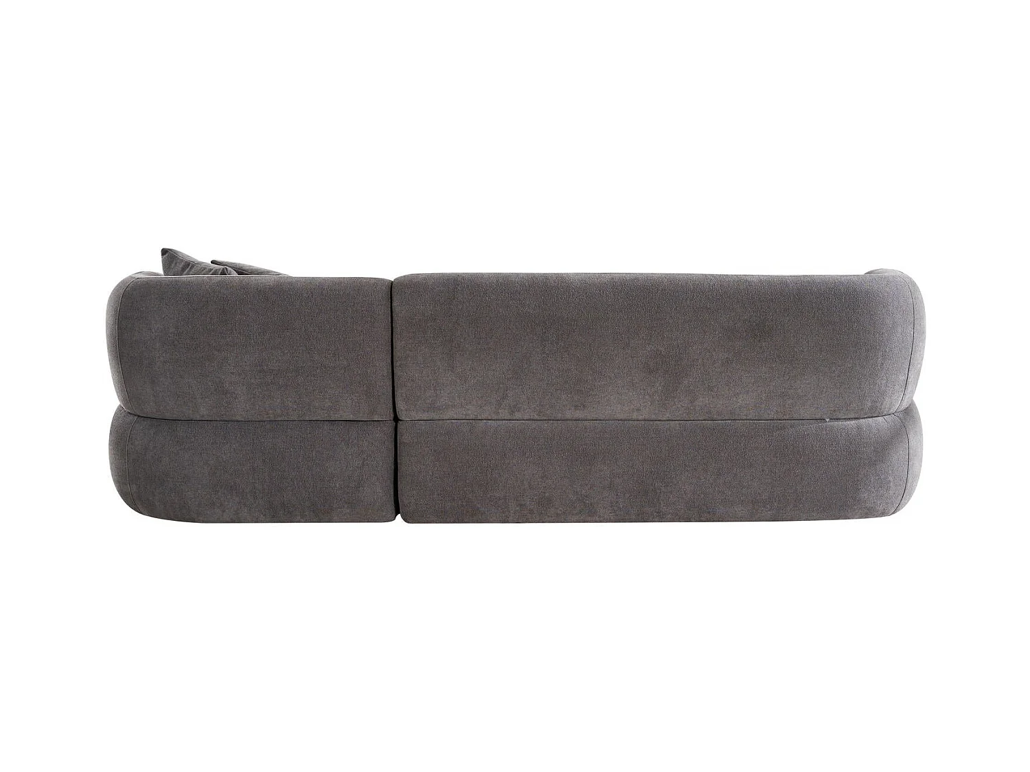 Canapé d'angle gauche New York - 3 places - Tissu - Gris