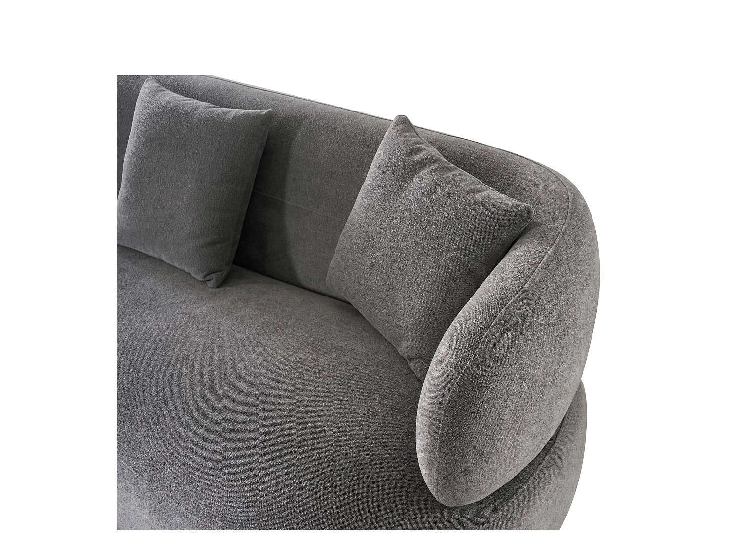 Canapé d'angle gauche New York - 3 places - Tissu - Gris